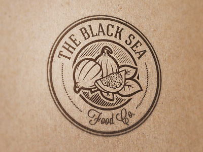 The Black Sea Food Co food fruit jam logo old preserves style vintage