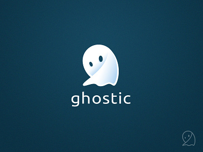 Ghostic app application branding cartoon design ghost halloween icon illustration logo mascot minimalistic phantom shadow simple spirit vector white