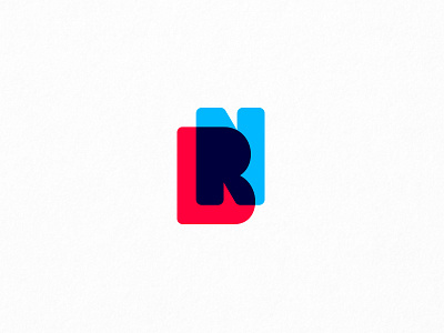 RnB branding colorfull creative design letters logo modern monogram music negative space rnb simple vector