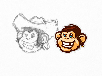 Monkey Hooligan animal bandit cartoon character chimp comic design esport gorilla hooligan mascot monkey outlaw pirate rebel sport sticker team vector wild