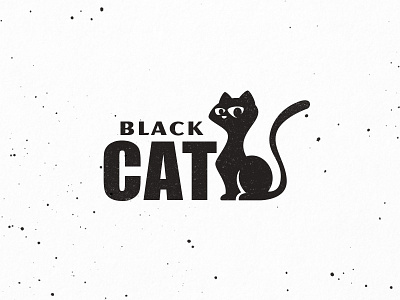 Black Cat animal black branding cat character comic dark design fun home illustration logo mascot pet vector zoo