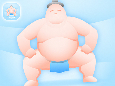 Sumo icon (details) app branding colorful design fat fatman gradient icon illustration japan japanese logo mascot modern sport sumo team tradition vector