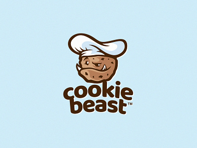 Cookie Beast bakery beast branding brownie cake character chief comic cookie design illustration logo mascot monster vector