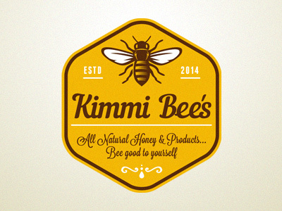 Bee (logo) apiary bee emblem hive honey label logo vintage