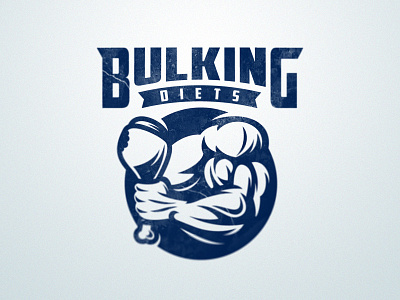 Bulking Diets athlete biceps bodybuilding diet fitness logo muscles nutrition sports