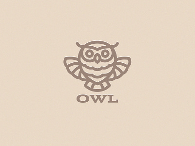 OWL animal bird branding design hunter lineart logo mascot night owl predator sign simple sport team vector wisdom