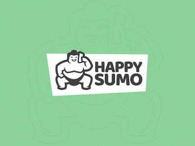 Happy Sumo app big branding character comic design digital fat fatman happy japanese logo man mascot phone sport sumo team vector wrestling