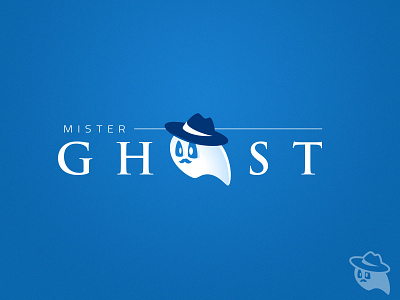 Mister Ghost bandit barber branding character comic design fun gentleman ghost hat illustration logo mafia mascot mister mustache phantom spook vector