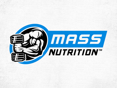 Mass Nutrition logo sport bodybuilding fitness athlete muscle power nutrition