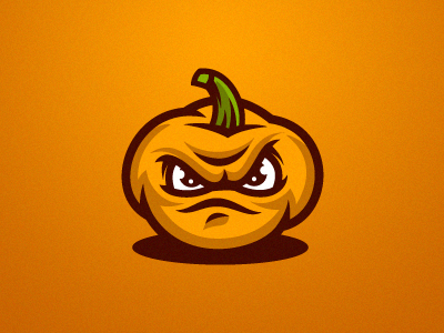 Angry Pumpkin angry cartoon character costume farm field halloween icon logo mascot pumpkin vegetable