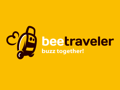 BeeTraveler bag baggage bee honey logo suitcase tour travel traveler trip yellow