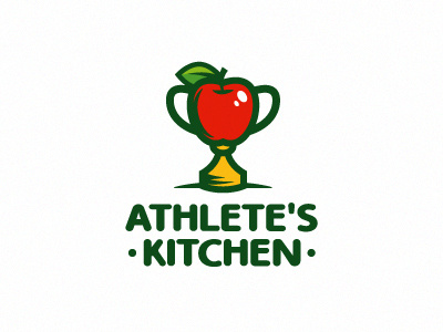 Athlete's Kitchen apple athlete cup diet food fruits health kitchen logo nutrition sport victory