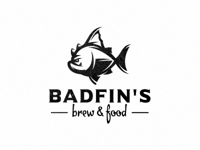BadFish animal bad brewing fish food logo mascot predator wild