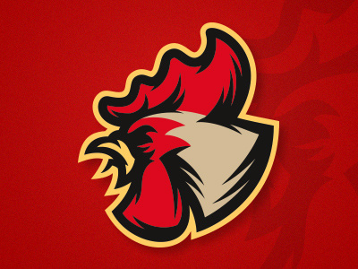 Rooster animal bird cock esport game logo mascot red rooster sport team wild