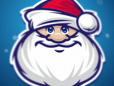 Santa beard character christmas holidays mascot new year santa claus vector winter