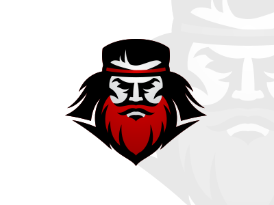 Barbarian barbarian hunter logo mascot pirate sport team vector viking warrior