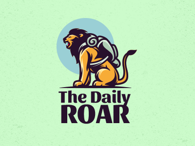 The Daily Roar animal cat lion logo mascot nature roar royal tiger travel wild zoo