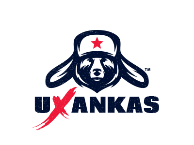 Uxanka animal bear communism hat logo mascot red russia star ushanka ussr