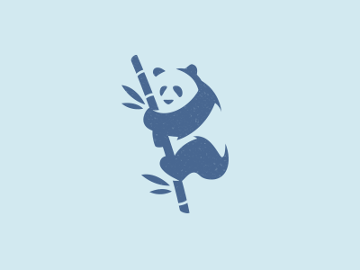 Panda On Bamboo animal bamboo bear branding identity logo mascot minimal negative space panda wildlife zoo