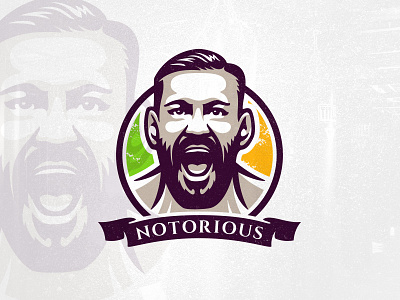 Notorious athlete conor conor mcgregor face fight fighter fitness logo mma notorious portrait sport ufc