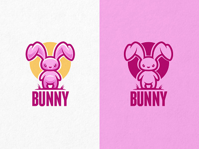 Bunny animal bunny cartoon character funny game logo mascot nature pet pink store toy zoo