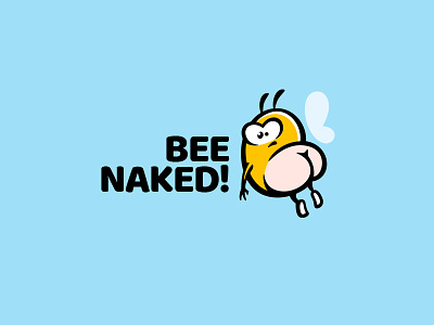 Bee Naked animal bee bumblebee butt cartoon comic design erotic fly hornet illustration logo mascot naked vector wild