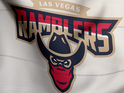 Ramblers bandit bandito cowboy esport hat logo mascot outlaw rambler sport team western wild