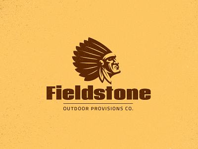 Fieldstone american athlete chief design illustration indian logo mascot native serious spirit sport team vector warrior western