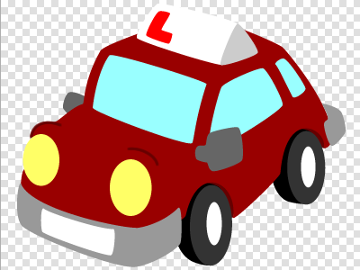 Just Started Car car cartoon illustration learner vector