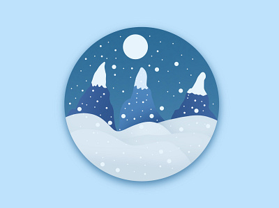 Nieve apple art azul blue circle design illustration illustrator ipad ipadpro nieve procreate snow vector