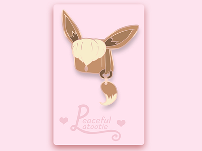 Eevee Enamel Pin (Mock Up Design) aesthetic aesthetics anime artbuisness branding computer art concept art design eevee enamel pin enamelpin fashion art fashion design illustration pastel pin pin design pokemon purse