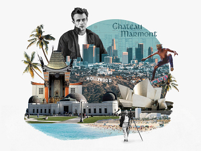 Los Angeles 30 day challenge collage design los angeles photo collage photo illustration