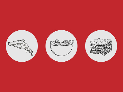 Pizza Menu Illustrated Icons