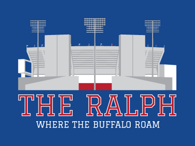 The Ralph bills buffalo illustration shapes sports stadium