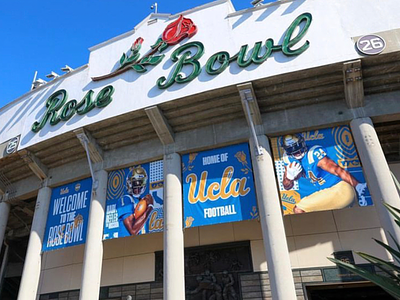 UCLA Rose Bowl Football Banners banners college football environmental design football sports design ucla