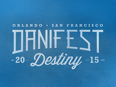 Danifest Destiny cross country logo design typography