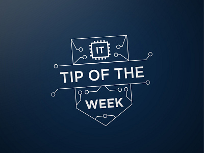 IT Tip of the Week badge branding circuit board tips