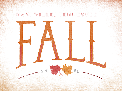 Fall fall illustration texture typography