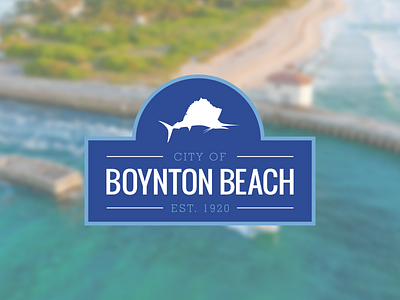 Boynton Beach clean logo sailfish simple