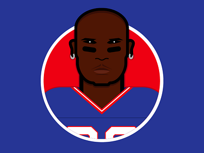 Eric Moulds bills illustration sports wr