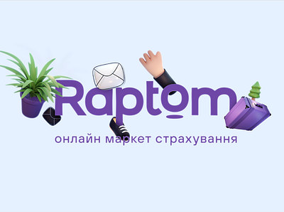 Raptom. Logo 3d cartoon character design doodle dude fun identity illustration logo stickers