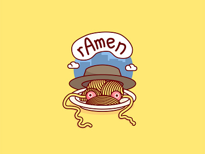 RAMEN! cartoon doodle fsm fun hat jew monster pasta pastafarianism ramen religion stickers