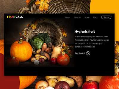 Fruitcall landing Page design ui ux web