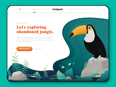 Bridpark landing page brand design brand identity branding branding design flat illustration ui web web design website