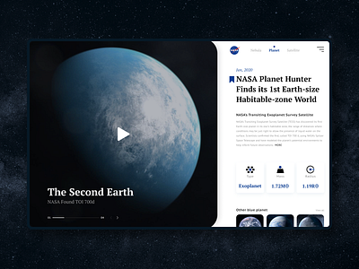 NASA - The Second Earth brand identity color scheme flat icon minimal typography vector web web design website