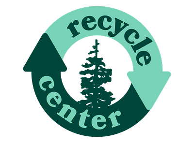 Branding: Recycle Center adobe branding branding design design graphicdesign icon illustration illustrator logo nature oregon recycle tree typography vector wacom wacom tablet