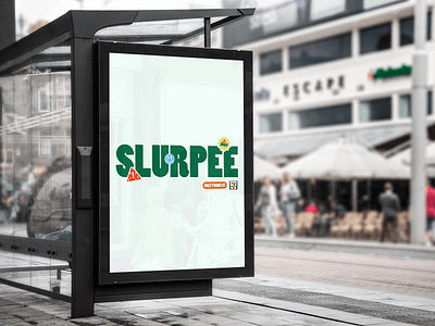 Slurpee Billboard Concept adobe creative cloud billboard billboard mockup branding branding and identity marketing design sticker design stickers