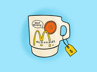 Day 05 — Hobby design etsy illustration mug procreate thrifting vintage