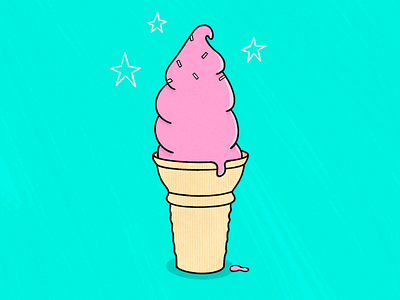 Day 23 — Dessert 🍦 design dessert ice cream illustration procreate