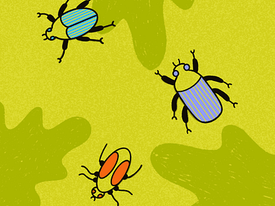 Day 24 — Bugs 🐛 bug bugs design illustration leaf nature procreate